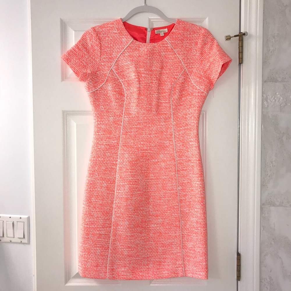 Shoshanna Orange Tweed Dress